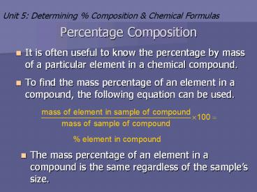 Percentage Composition