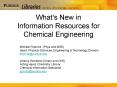 What's New in Information Resources for Chemical Engineering PowerPoint PPT Presentation