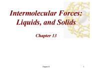 Intermolecular Forces: Liquids, and Solids