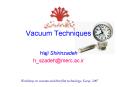 Vacuum Techniques PowerPoint PPT Presentation