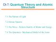 Ch 7: Quantum Theory and Atomic Structure PowerPoint PPT Presentation