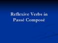 Reflexive Verbs in Pass PowerPoint PPT Presentation