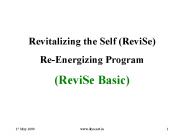 Revitalizing the Self (ReviSe)