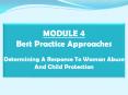 MODULE 4 Best Practice Approaches  Determining A Response To Woman Abuse And Child Protection PowerPoint PPT Presentation