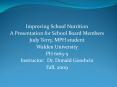 Improving School Nutrition PowerPoint PPT Presentation