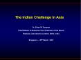 The Indian Challenge in Asia PowerPoint PPT Presentation