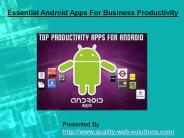 Essential Android Apps For Business Productivity