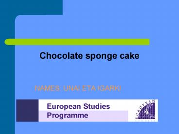 Chocolate sponge cake