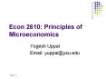 Econ 2610: Principles of Microeconomics PowerPoint PPT Presentation