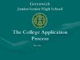 Greenwich Junior-Senior High School   The College Application Process PowerPoint PPT Presentation