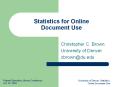 Statistics for Online Document Use PowerPoint PPT Presentation