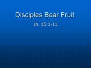 Disciples Bear Fruit