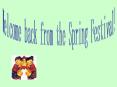 Welcome back from the Spring Festival! PowerPoint PPT Presentation