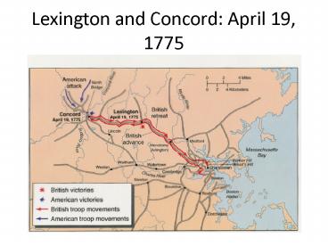 Lexington and Concord: April 19, 1775