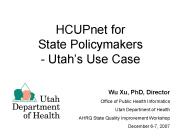 HCUPnet for State Policymakers - Utah