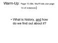 Warm-Up: Page 10 (Ms. Murff kids use page 14 of notebook) PowerPoint PPT Presentation