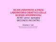 LABORATORIO DIDATTICO DELLE SCIENZE SPERIMENTALI A060 I anno I sem PowerPoint PPT Presentation