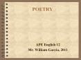POETRY PowerPoint PPT Presentation