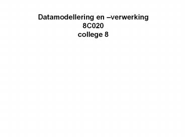 Datamodellering en 