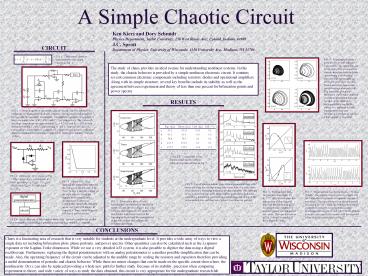 A Simple Chaotic Circuit