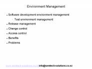 An introduction to environment management