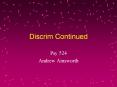 Discrim Continued PowerPoint PPT Presentation