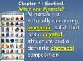 Chapter 4: Section1 What Are Minerals? PowerPoint PPT Presentation