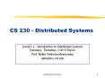 CS 230 - Distributed Systems PowerPoint PPT Presentation