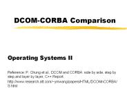 DCOM-CORBA Comparison