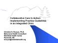 Christine N. Runyan, Ph.D. Behavioral Health Consultant Mid-State Health Center Plymouth, NH trunyan@midstatehealth.org PowerPoint PPT Presentation