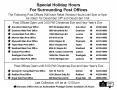 Special Holiday Hours             For Surrounding Post Offices PowerPoint PPT Presentation