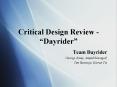 Critical Design Review -  PowerPoint PPT Presentation