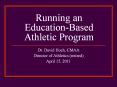 Running an Education-Based Athletic Program PowerPoint PPT Presentation