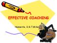 EFFECTIVE COACHING PowerPoint PPT Presentation