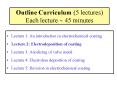 Outline Curriculum (5 lectures) Each lecture ? 45 minutes PowerPoint PPT Presentation