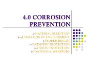 4.0 CORROSION PREVENTION