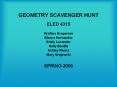 GEOMETRY SCAVENGER HUNT PowerPoint PPT Presentation