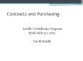 Contracts and Purchasing PowerPoint PPT Presentation