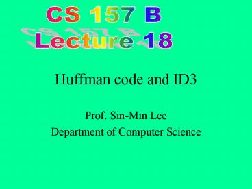 Huffman code and ID3