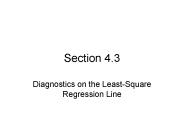 Diagnostics on the Least-Square Regression Line