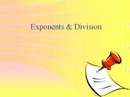 Exponents