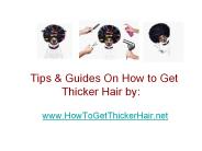 Your Guide on How to Get Thicker Hair