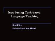 Introducing Task-based Language Teaching