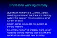 Short-term working memory PowerPoint PPT Presentation