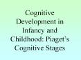 Cognitive Development in Infancy and Childhood: Piaget PowerPoint PPT Presentation