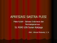 APRESIASI SASTRA PUISI