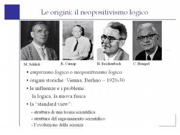 Le origini: il neopositivismo logico