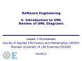 Software Engineering 4. Introduction to UML Review of UML Diagrams PowerPoint PPT Presentation