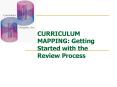 CURRICULUM MAPPING: Getting Started with the Review Process PowerPoint PPT Presentation