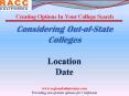 Considering Out-of-State Colleges Location Date PowerPoint PPT Presentation